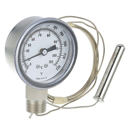 Adamation 70-2470-613 Thermometer 2-7/8, 20-220F, 1/2 MPT