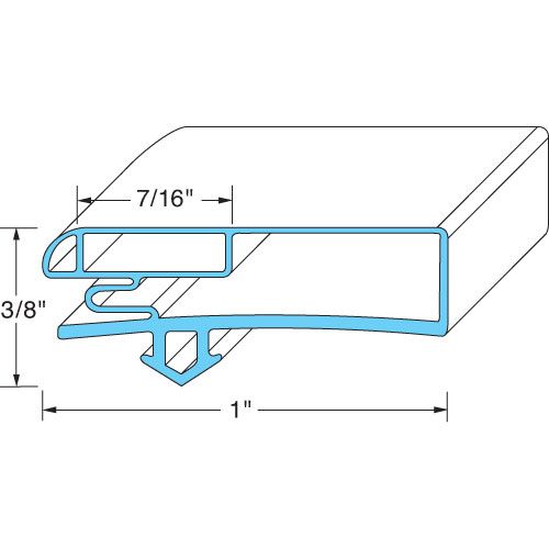 Anthony 2-14160-2013 Door Gasket 22-1/16 W X 71-7/8 L D2D