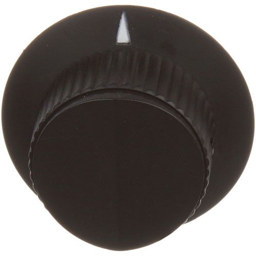 Blodgett 36616 Black Indicator Knob W/White Arrow 1-7/8", 1/4" Hole With 2 Set Screws