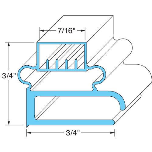 Delfield 1702146 Door Gasket 