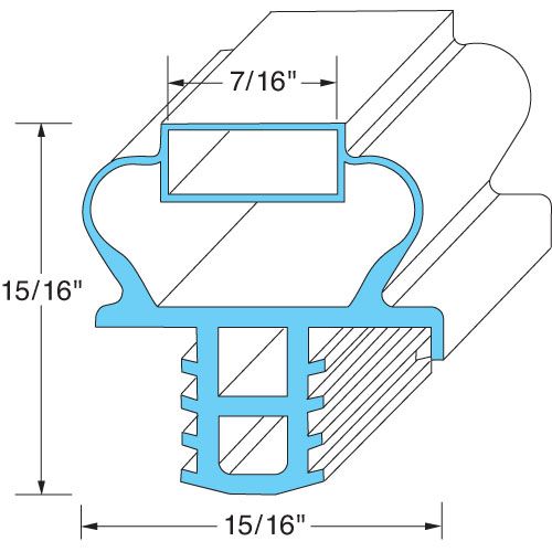 Delfield 1702474 Door Gasket, Gray, 25-3/8" X 25-1/2"