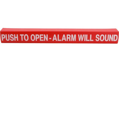 Detex ECL-105417-1 Red Push Pad Wrap, Push to Open