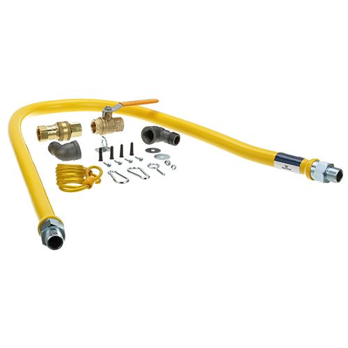 Dormont 44-S0410-60 3/4" X 60" S/S Yellow Gas Hose, quick disconnect