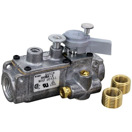 Franklin Chef 149453 Natural Gas Valve W/ Pilot, Eco Slot & Thermocouple Magnet, 3/4" FPT IN/OUT