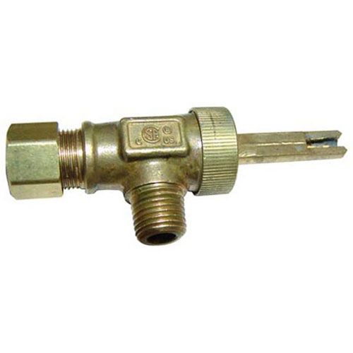 Garland 1038300 Left Stem Burner Valve, Off/High/Low, 1/4" MPT x 7/16" CC