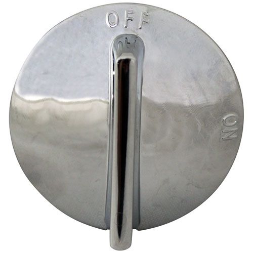 Garland 224002 Chrome Knob 2" DIA, OFF/ON, Mount .240", Flat Up, 3/8" Metal Protrusion