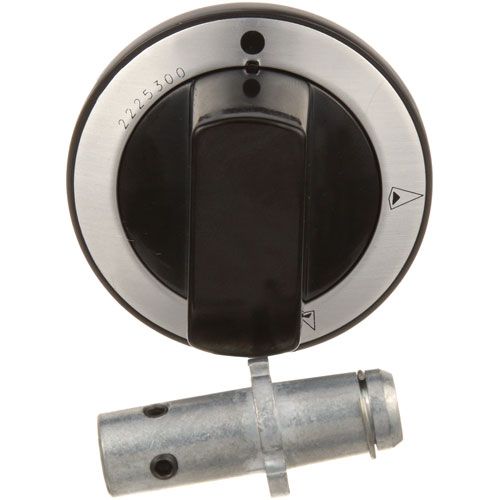 Garland 4512144 Black & Silver HI-LO Knob Assembly, Include D-STEM Adaptor W/Set Screw & Dial Insert