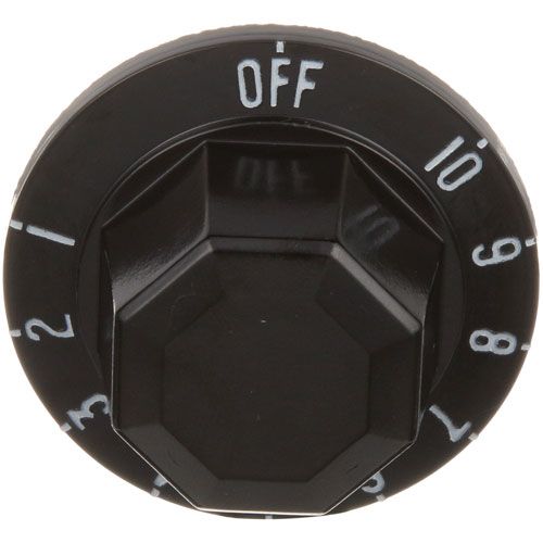 Groen CROWN-4-TK05 Black Indicator Knob Printed White Number with OFF-1-10