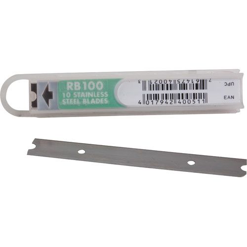 Keating 004898 4" Stainless Steel Scraper Blades - 10/Pack