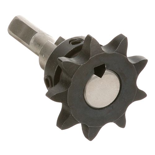 Middleby Marshall 42400-0309 9 Tooth Sprocket W/ Shaft and Flat, 2-11/16" X 3/8"