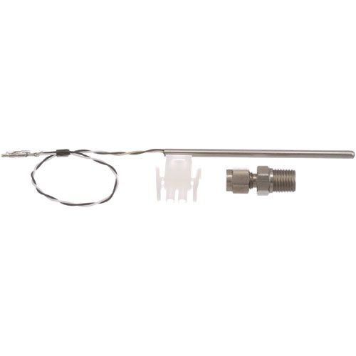 Pitco B6718701-C S/S Temperature Probe W/ 9" Leads and Parker Fitting, 2 Pin White Terminal Block