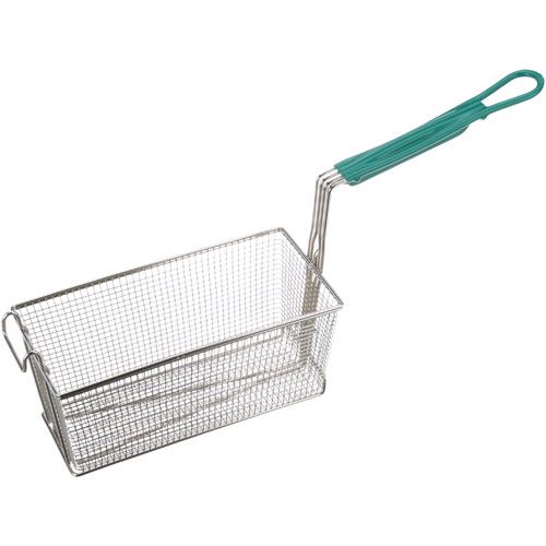 Pitco P6072145 Twin Fryer Basket 13-1/4" X 6-1/2" x 5-7/8" Front Hook W/Green Coated Handle