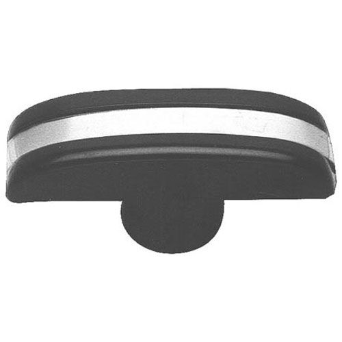 Rankin Delux RDLR-12 Black Pastic Knob With Chrome Strip 2-1/4" X 3/4", Mount .240", 1/2" Extention Position U/D