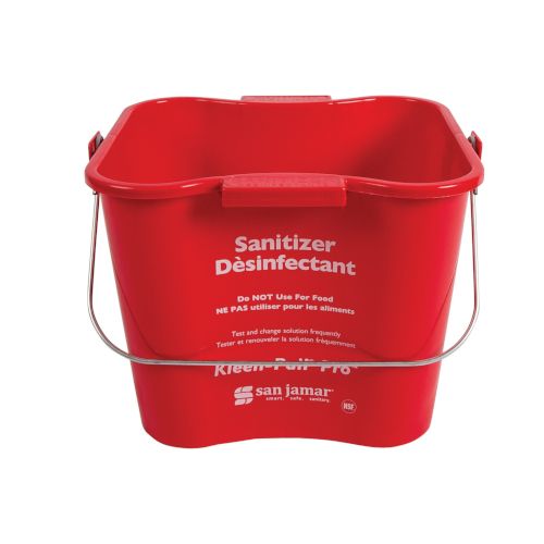 San Jamar KPP196RD 6 Qt Red Kleen Pail Pro 