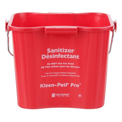 San Jamar KPP97RD 3 Qt Red Kleen Pail Pro 