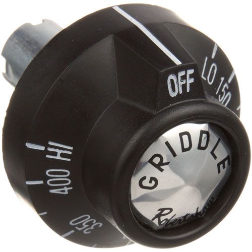 Southbend 1179997 Black Griddle Thermostat Knob,off-Lo-400, Notch Down