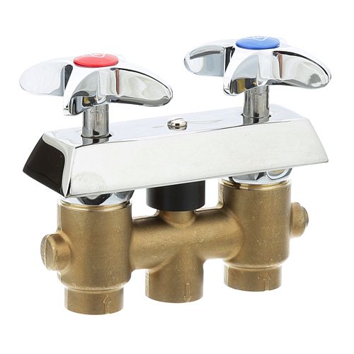 T&S Brass B-0512 3/8" FPT Water Mixing Valve W /Cross Handles, 3" CTRS