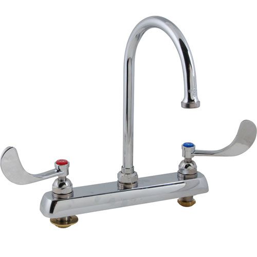 T&S Brass B-1142-04 8" Deck Faucet, GSNK,Wrstbld Handle