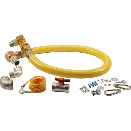 T&S Brass HG-4E-48SK Gas Hose Kit , 1" X 48", T&S