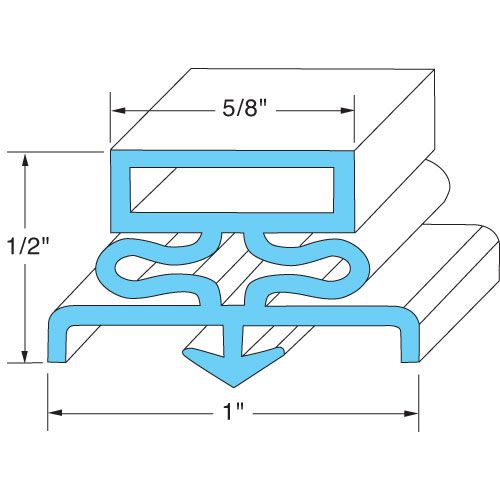 Traulsen SER-37698-00 Door Gasket Gray 29-3/16" X 73-1/2"