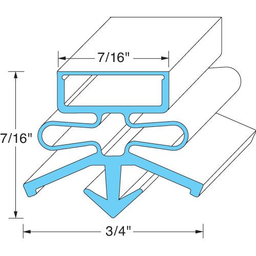 True 810713 Door Gasket - 16-7/8" X 26-1/4"