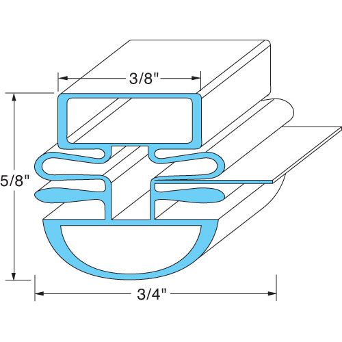 Turbo Air P8F3300200 Door Gasket, 24" x 61"