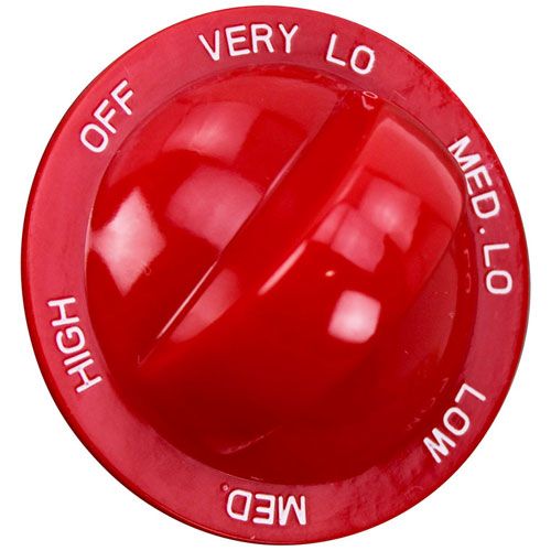 Vulcan Hart 00-412251-00001 2'dia Red Knob, Off-Very Lo-Med Lo-Low-Med-High