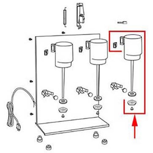 Waring 502605 Motor And Housing 